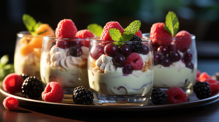 The healthy benefits of yoghurt.の素材