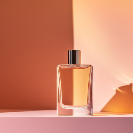 modern minimalist perfume bottle design, isolatedの素材