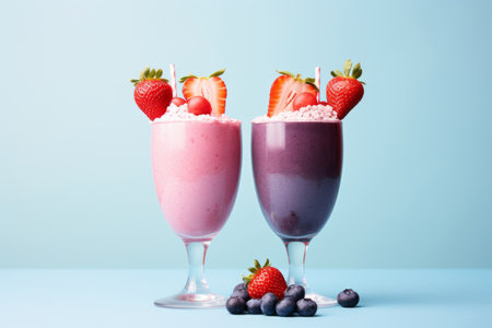 strawberry and blueberry smoothieの素材