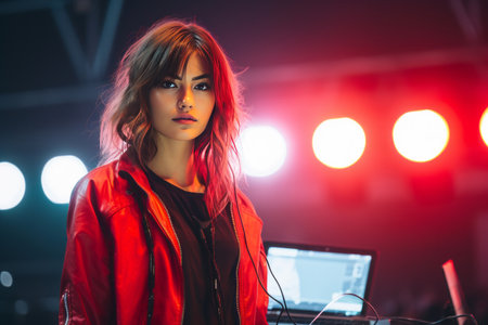 influencer at YouTube live, crypto concept, light, minimalisticの素材