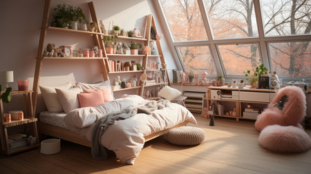 Nordic style teenage girl roomの素材