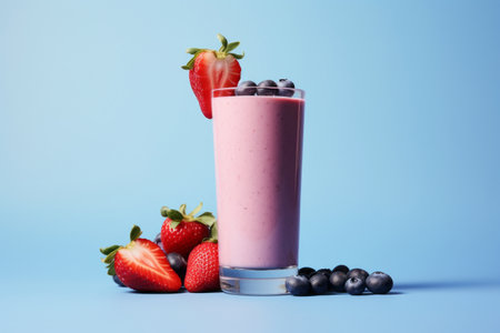 strawberry and blueberry smoothieの素材