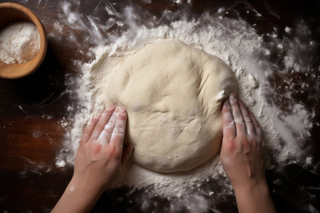 top view of making breadの素材