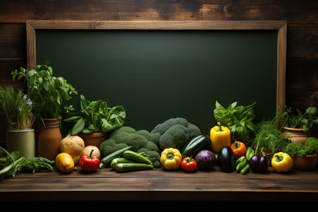 big empty green blackboard on a wall in the agriculture storageの素材