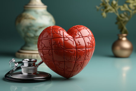 heart and stethoscope imageの素材