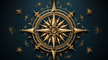 wind rose compass symbolの素材