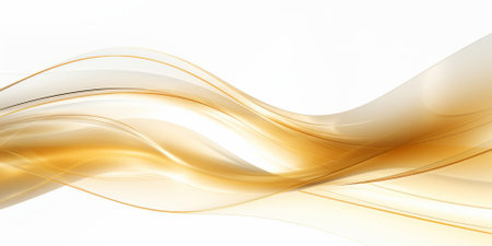 Abstract golden metal lines over white backgroundの素材