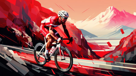 tour de france illustrationの素材