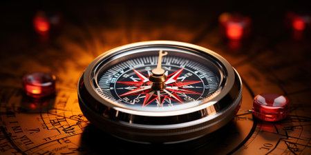 Business navigate recovery, Abstract, The compass navigate for businessmen to resume business growth in the economic crisis, Rethink, Reinvent and Recoverの素材