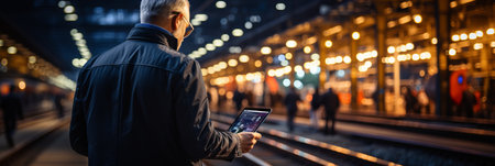 Engineer check and control welding robotics automatic arms machine in intelligent factory automotive industrial with monitoring system software. Digital manufacturing operationの素材