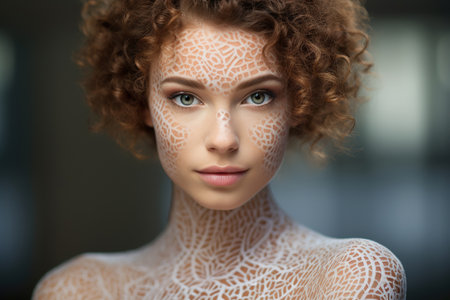 Woman with unique skinの素材