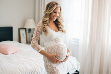 Pregnant woman at the end of pregnancyの素材