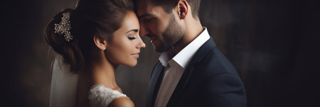 wedding couple in loveの素材
