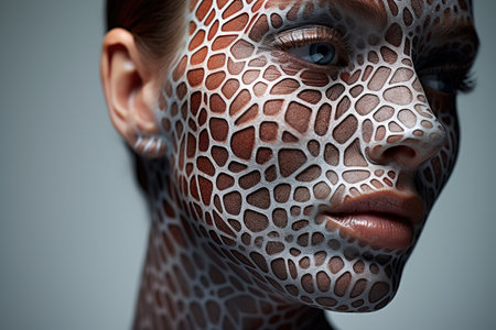 Woman with unique skinの素材