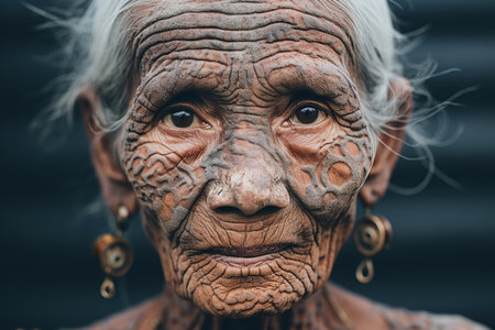 Woman with unique skinの素材