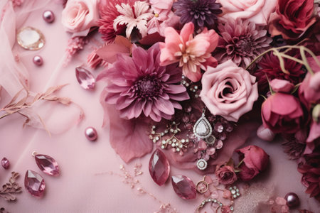 Autumn Jewels in a pink delicate paletteの素材