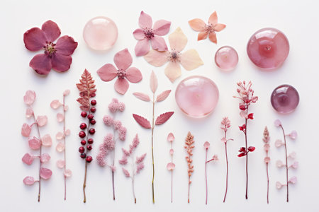 Autumn Jewels in a pink delicate paletteの素材