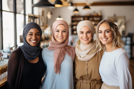Female entrepreneurs smiling at the cameraの素材