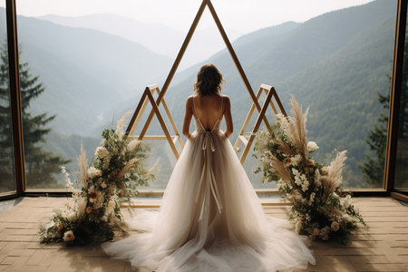 modern wedding in the mountainsの素材