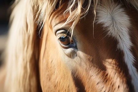 close up A horse in ranchの素材