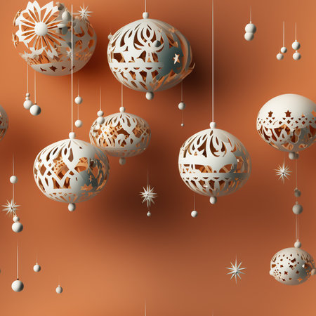bronze and white colored set design background christmasの素材