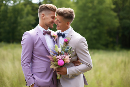 Gay Couple at Wedding photoの素材