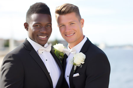 Gay Couple at Wedding photoの素材
