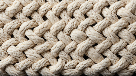 Cream colored coarse thick woven fabricの素材