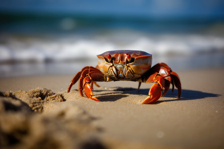 a crab on the beachの素材
