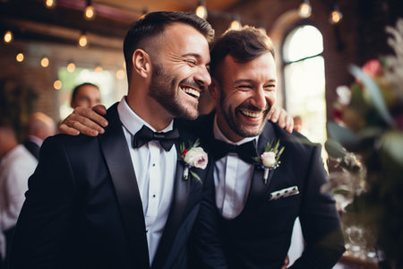 Gay Couple at Wedding photoの素材
