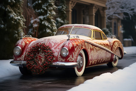 beautiful christmas carの素材