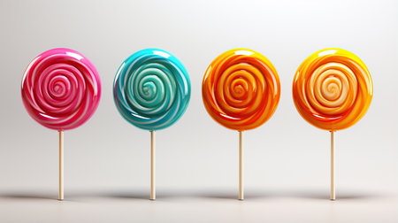 Lollipops isolated on white backgroundの素材