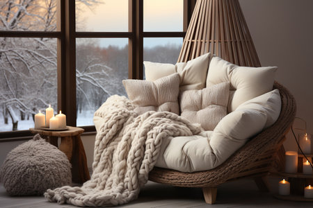 Cozy Christmas decoration, winter time.の素材