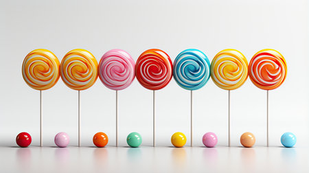 Lollipops isolated on white backgroundの素材