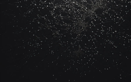 Drops of water on the webの素材