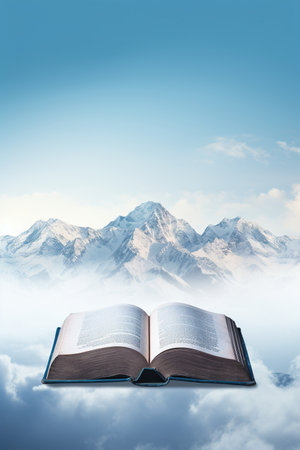 A book that has the word mountain on itの素材