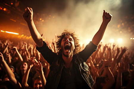 rock concert crowdの素材