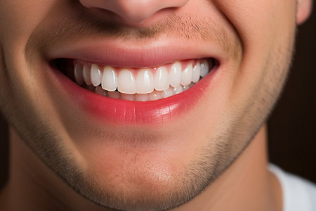 a man with beautiful and perfect teethの素材