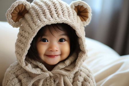 Innocent cute baby 0 months oldの素材