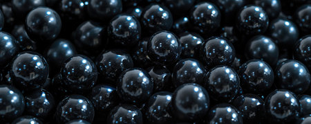 Black plastic balls selected for a ball pitの素材