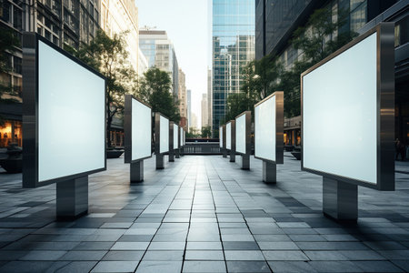 On the street on a futuristic city.の素材