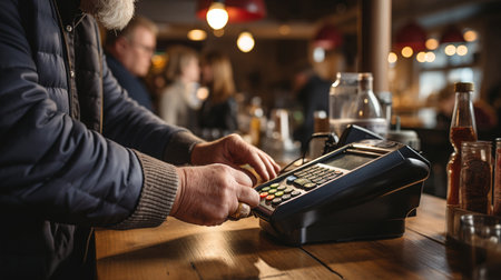 Customer paying with credit cardの素材