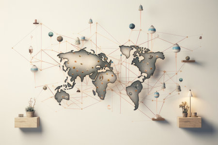 Global Connectivity and Social Media light tonesの素材
