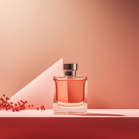 modern minimalist perfume bottle design, isolatedの素材