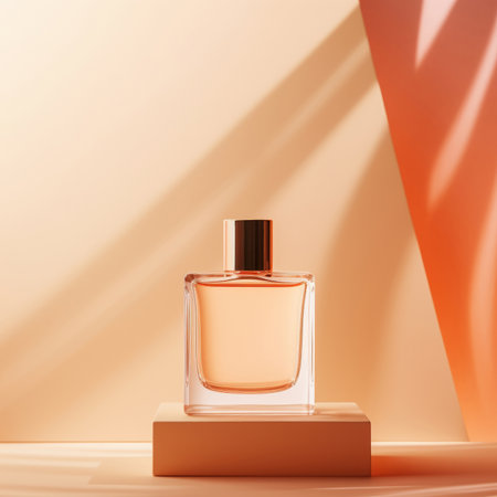 modern minimalist perfume bottle design, isolatedの素材