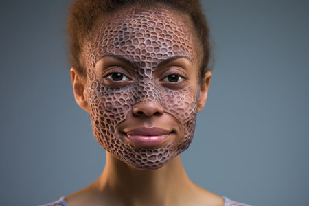 Woman with unique skinの素材