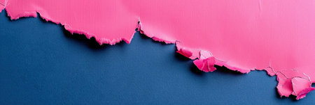 Torn bright pink paper background with space for text, vivid Navy color banner. --ar 3:1 --style raw --v 6 Job ID: 90365965-a2bd-4419-b12f-abcb2739db0cの素材