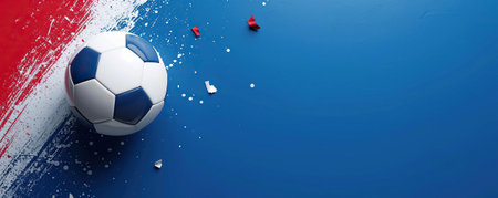 Banner football with copy space. flag in Franceの素材