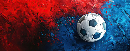 Banner football with copy space. flag in Franceの素材