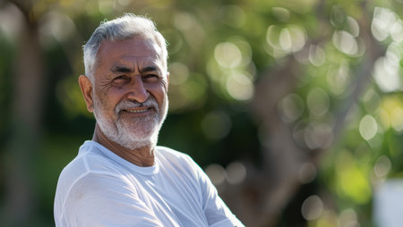 A Arabian man, embracing an active lifestyle, is participating in outdoor fitness activities when he encounters pain or senior discomfort in his leg, knee, or ankle.の素材